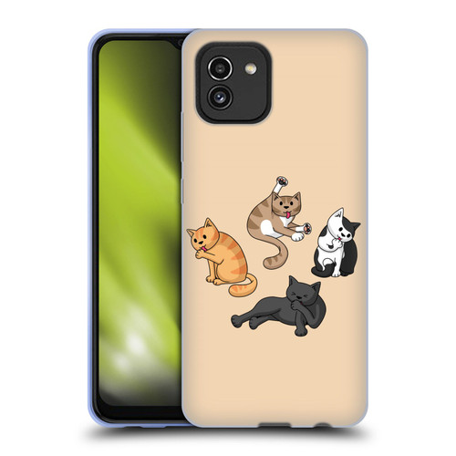 Beth Wilson Doodle Cats 2 Washing Time Soft Gel Case for Samsung Galaxy A03 (2021)