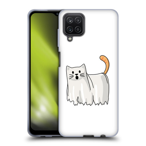 Beth Wilson Doodle Cats 2 Halloween Ghost Soft Gel Case for Samsung Galaxy A12 (2020)
