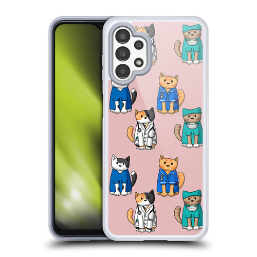 Beth Wilson Doodle Cats 2 Professionals Soft Gel Case for Samsung Galaxy A13 (2022)