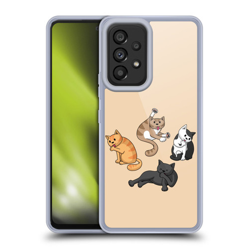 Beth Wilson Doodle Cats 2 Washing Time Soft Gel Case for Samsung Galaxy A53 5G (2022)