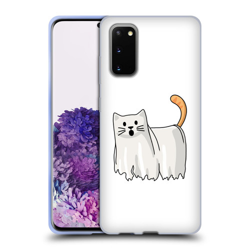 Beth Wilson Doodle Cats 2 Halloween Ghost Soft Gel Case for Samsung Galaxy S20 / S20 5G