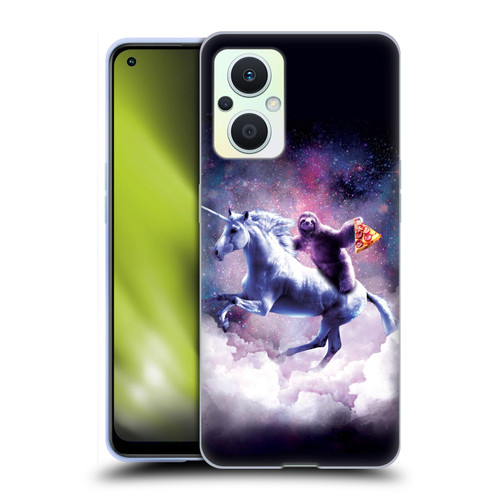 Random Galaxy Space Unicorn Ride Pizza Sloth Soft Gel Case for OPPO Reno8 Lite