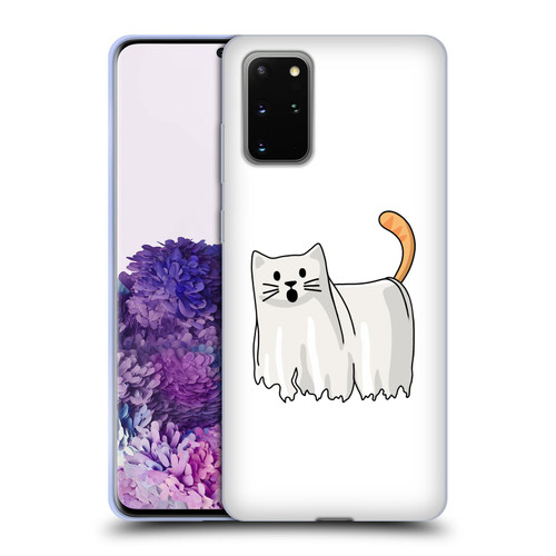 Beth Wilson Doodle Cats 2 Halloween Ghost Soft Gel Case for Samsung Galaxy S20+ / S20+ 5G