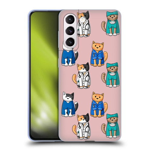 Beth Wilson Doodle Cats 2 Professionals Soft Gel Case for Samsung Galaxy S21+ 5G