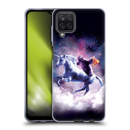 Random Galaxy Space Unicorn Ride Pizza Sloth Soft Gel Case for Samsung Galaxy A12 (2020)
