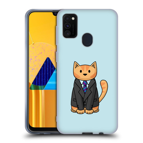 Beth Wilson Doodle Cats 2 Business Suit Soft Gel Case for Samsung Galaxy M30s (2019)/M21 (2020)