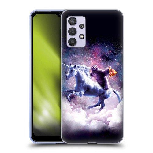 Random Galaxy Space Unicorn Ride Pizza Sloth Soft Gel Case for Samsung Galaxy A32 5G / M32 5G (2021)