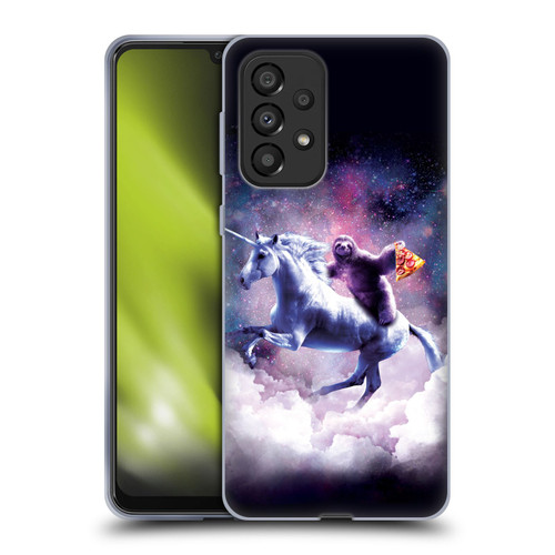 Random Galaxy Space Unicorn Ride Pizza Sloth Soft Gel Case for Samsung Galaxy A33 5G (2022)