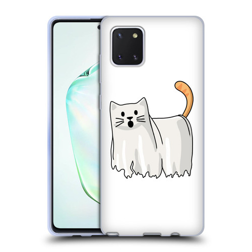 Beth Wilson Doodle Cats 2 Halloween Ghost Soft Gel Case for Samsung Galaxy Note10 Lite