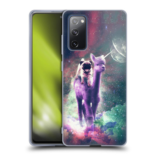 Random Galaxy Space Unicorn Ride Pug Riding Llama Soft Gel Case for Samsung Galaxy S20 FE / 5G