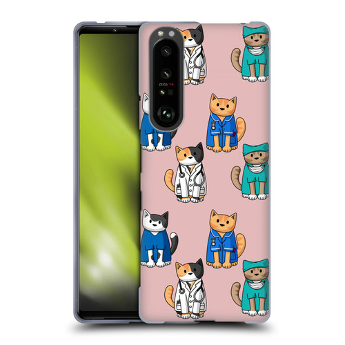 Beth Wilson Doodle Cats 2 Professionals Soft Gel Case for Sony Xperia 1 III