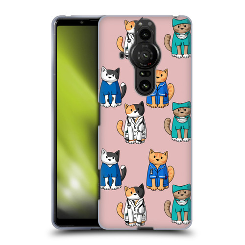 Beth Wilson Doodle Cats 2 Professionals Soft Gel Case for Sony Xperia Pro-I