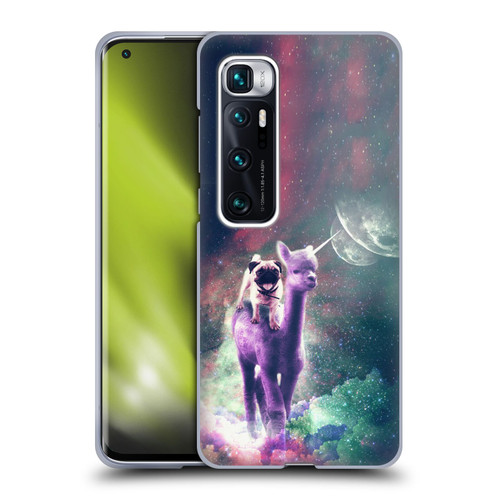 Random Galaxy Space Unicorn Ride Pug Riding Llama Soft Gel Case for Xiaomi Mi 10 Ultra 5G