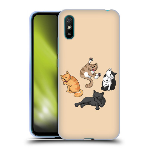 Beth Wilson Doodle Cats 2 Washing Time Soft Gel Case for Xiaomi Redmi 9A / Redmi 9AT