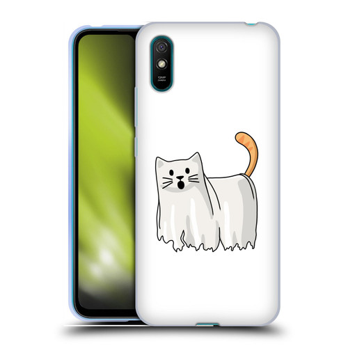 Beth Wilson Doodle Cats 2 Halloween Ghost Soft Gel Case for Xiaomi Redmi 9A / Redmi 9AT