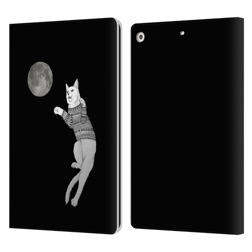 Barruf Animals Cat-ch The Moon Leather Book Wallet Case Cover For Apple iPad 10.2 2019/2020/2021