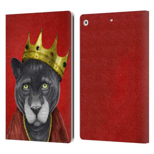 Barruf Animals The King Panther Leather Book Wallet Case Cover For Apple iPad 10.2 2019/2020/2021