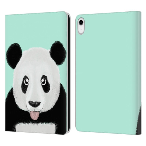 Barruf Animals The Cute Panda Leather Book Wallet Case Cover For Apple iPad 10.9 (2022)