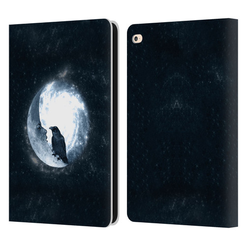 Barruf Animals Crow and Its Moon Leather Book Wallet Case Cover For Apple iPad Air 2 (2014)