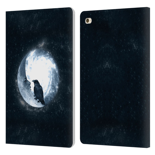 Barruf Animals Crow and Its Moon Leather Book Wallet Case Cover For Apple iPad mini 4