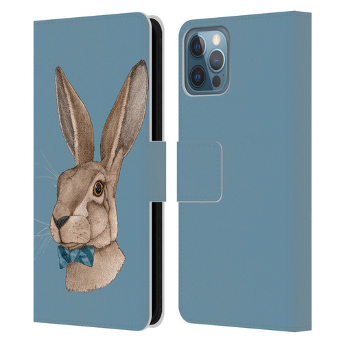 Barruf Animals Hare Leather Book Wallet Case Cover For Apple iPhone 12 / iPhone 12 Pro