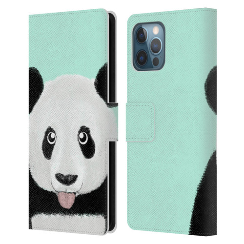 Barruf Animals The Cute Panda Leather Book Wallet Case Cover For Apple iPhone 12 Pro Max