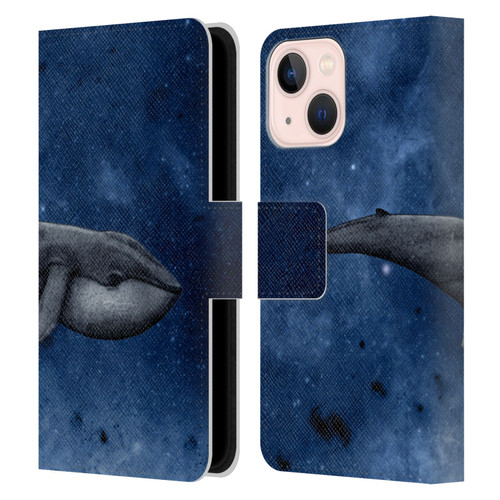 Barruf Animals The Whale Leather Book Wallet Case Cover For Apple iPhone 13 Mini