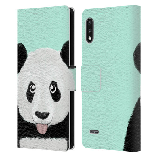 Barruf Animals The Cute Panda Leather Book Wallet Case Cover For LG K22