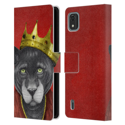 Barruf Animals The King Panther Leather Book Wallet Case Cover For Nokia C2 2nd Edition
