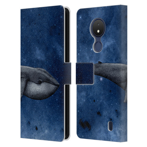 Barruf Animals The Whale Leather Book Wallet Case Cover For Nokia C21