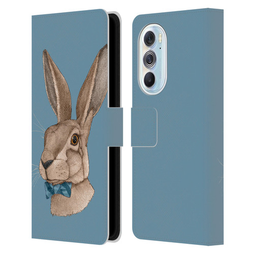 Barruf Animals Hare Leather Book Wallet Case Cover For Motorola Edge X30