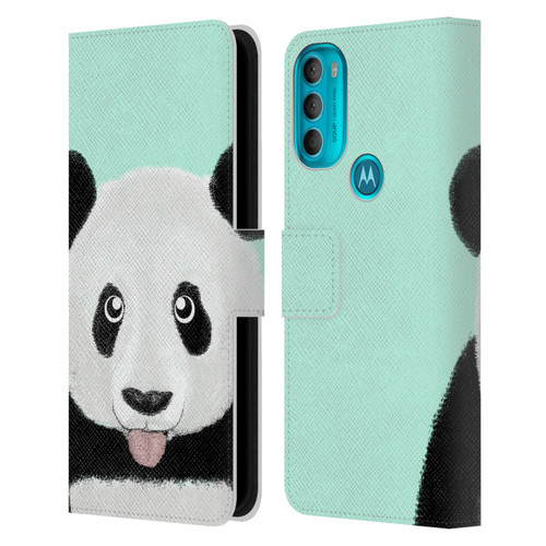 Barruf Animals The Cute Panda Leather Book Wallet Case Cover For Motorola Moto G71 5G