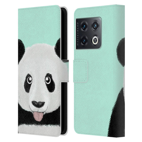 Barruf Animals The Cute Panda Leather Book Wallet Case Cover For OnePlus 10 Pro