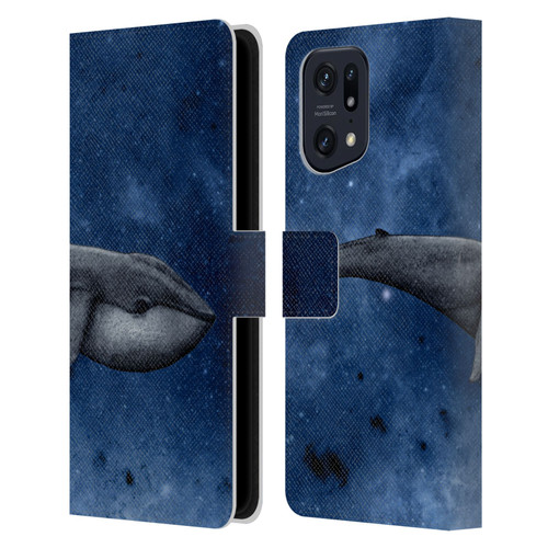 Barruf Animals The Whale Leather Book Wallet Case Cover For OPPO Find X5