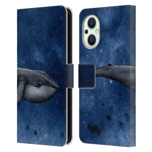 Barruf Animals The Whale Leather Book Wallet Case Cover For OPPO Reno8 Lite
