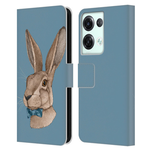 Barruf Animals Hare Leather Book Wallet Case Cover For OPPO Reno8 Pro