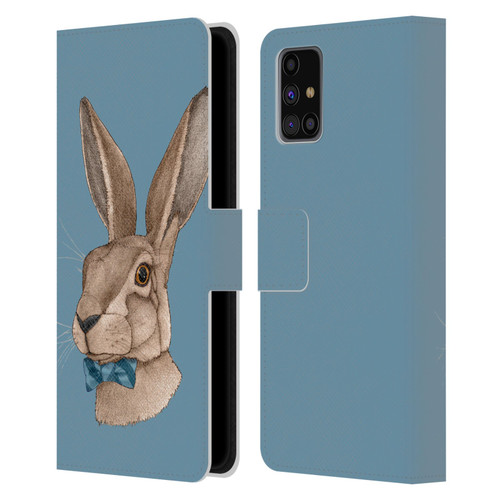 Barruf Animals Hare Leather Book Wallet Case Cover For Samsung Galaxy M31s (2020)