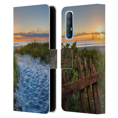 Celebrate Life Gallery Beaches Sandy Trail Leather Book Wallet Case Cover For OPPO Find X2 Neo 5G