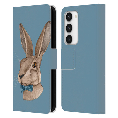 Barruf Animals Hare Leather Book Wallet Case Cover For Samsung Galaxy S23 5G