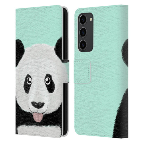 Barruf Animals The Cute Panda Leather Book Wallet Case Cover For Samsung Galaxy S23+ 5G