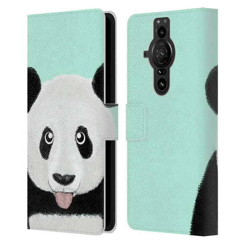 Barruf Animals The Cute Panda Leather Book Wallet Case Cover For Sony Xperia Pro-I