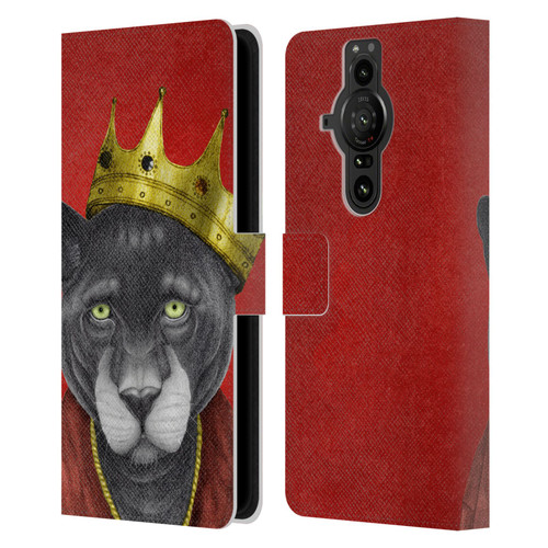 Barruf Animals The King Panther Leather Book Wallet Case Cover For Sony Xperia Pro-I