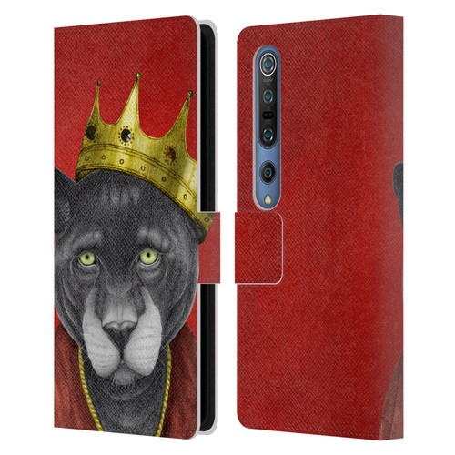 Barruf Animals The King Panther Leather Book Wallet Case Cover For Xiaomi Mi 10 5G / Mi 10 Pro 5G