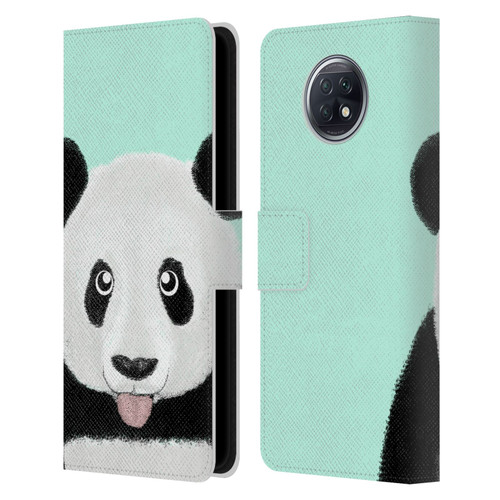 Barruf Animals The Cute Panda Leather Book Wallet Case Cover For Xiaomi Redmi Note 9T 5G