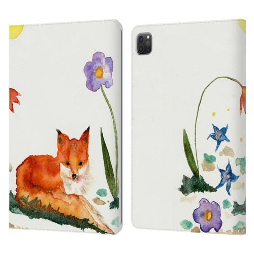 Wyanne Animals Little Fox In The Garden Leather Book Wallet Case Cover For Apple iPad Pro 11 2020 / 2021 / 2022