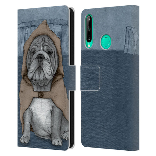 Barruf Dogs English Bulldog Leather Book Wallet Case Cover For Huawei P40 lite E