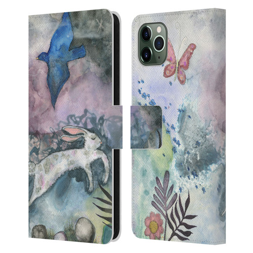 Wyanne Animals Bird and Rabbit Leather Book Wallet Case Cover For Apple iPhone 11 Pro Max