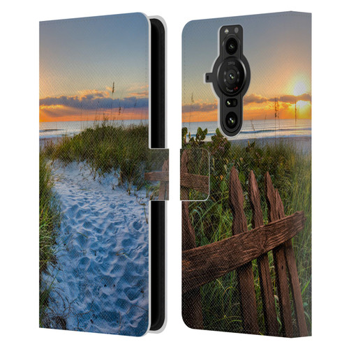 Celebrate Life Gallery Beaches Sandy Trail Leather Book Wallet Case Cover For Sony Xperia Pro-I