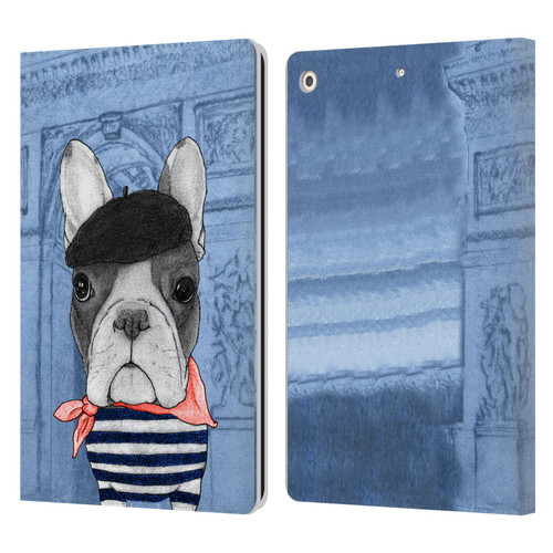 Barruf Dogs French Bulldog Leather Book Wallet Case Cover For Apple iPad 10.2 2019/2020/2021