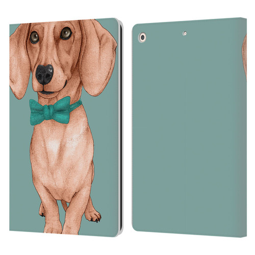 Barruf Dogs Dachshund, The Wiener Leather Book Wallet Case Cover For Apple iPad 10.2 2019/2020/2021